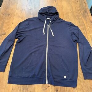 Marine Layer Afternoon Hoodie Sweatshirt Mens XL Blue Full Zip Super Soft